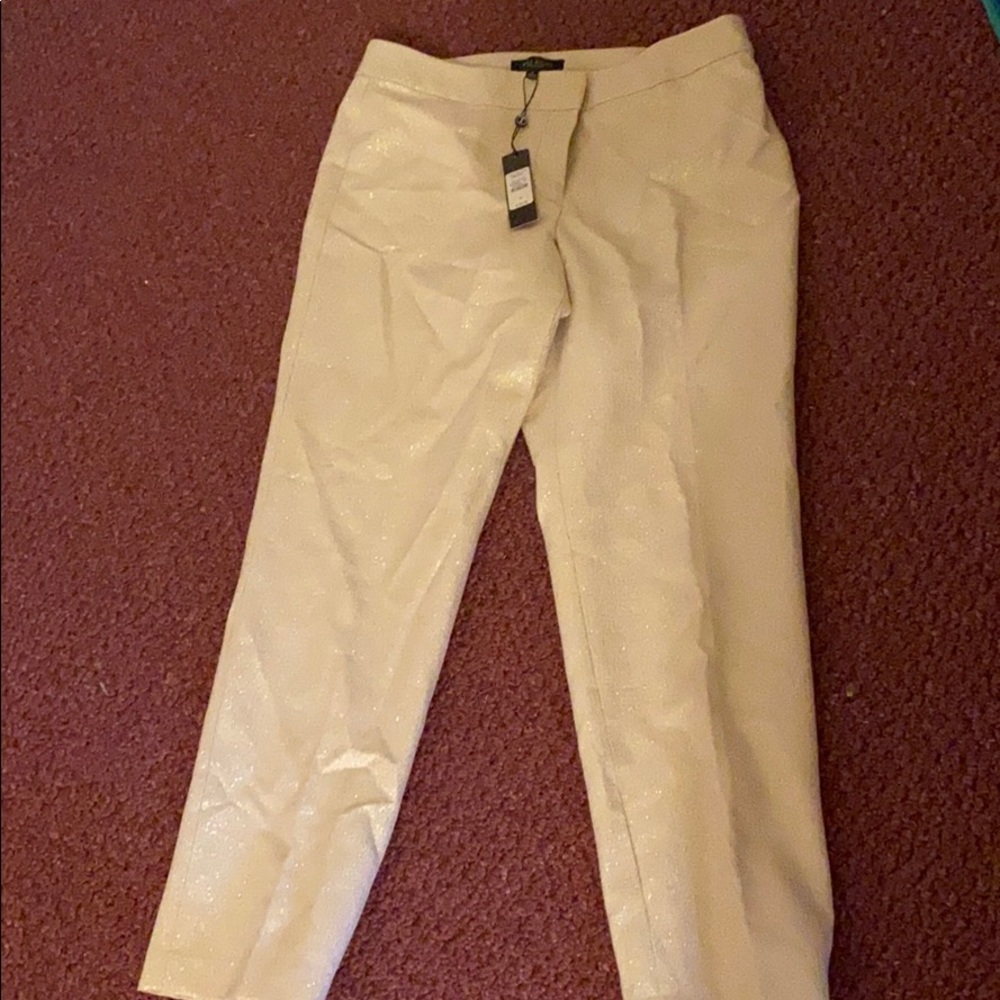 Gold sparkle Talbots Pants NWT
